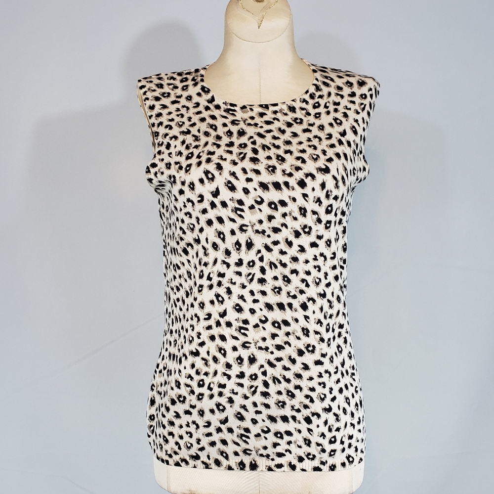 Pursuits, Ltd. Animal print sleeveless top size Sm